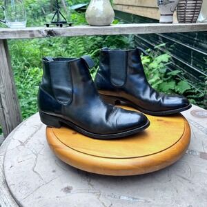 Vintage Leather Chelsea Boots Mens Size 10 Black Craftsman Gardener RM Williams